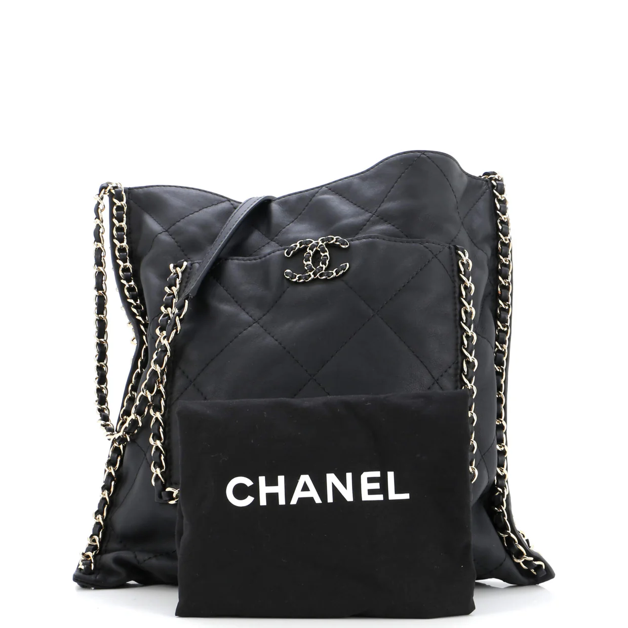 Flat Shopping Bag Quilted Calfskin Medium - Deep Luxury