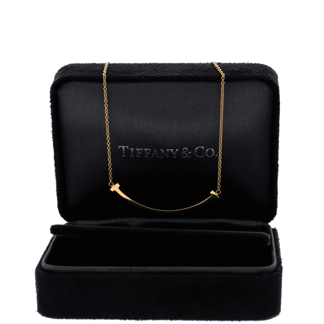 T Smile Pendant Necklace 18K Yellow Gold Small - Deep Luxury