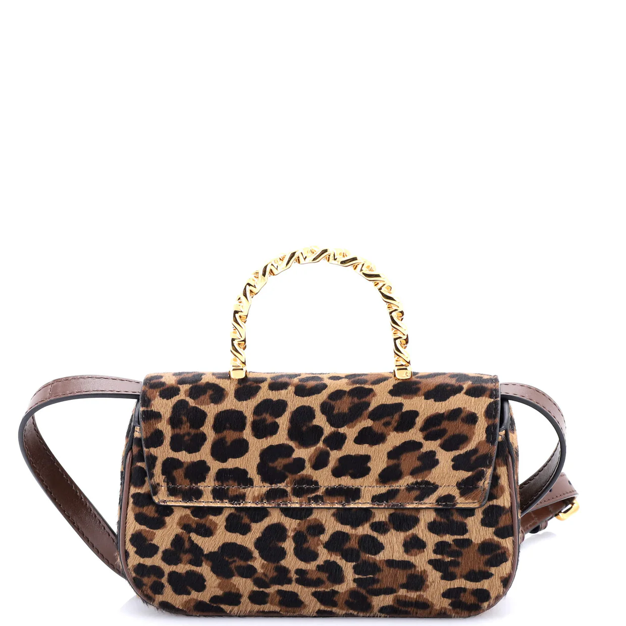 La Medusa Chain Handle Bag Printed Pony Hair Mini - Deep Luxury