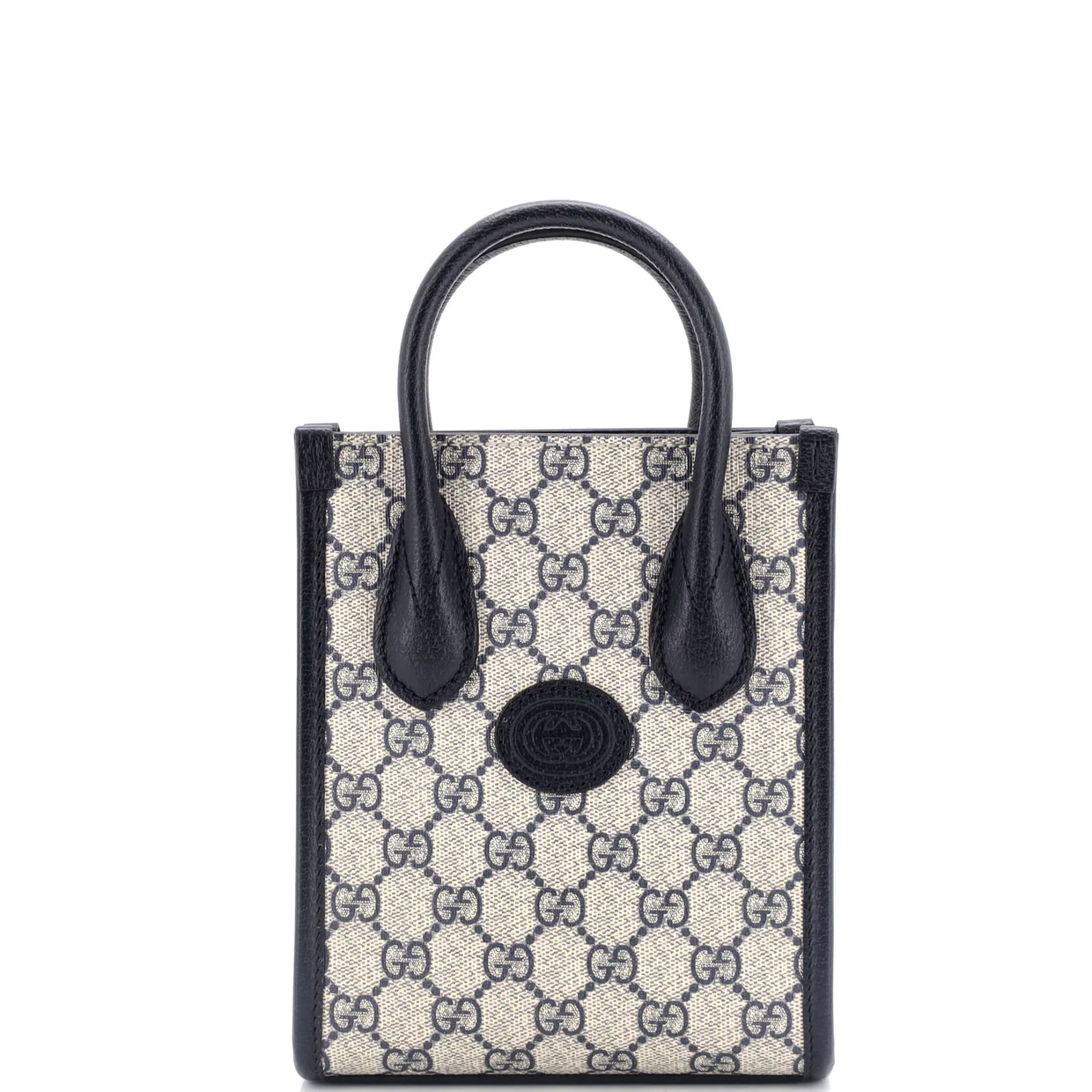 Interlocking G Patch Tote GG Coated Canvas Mini - Deep Luxury