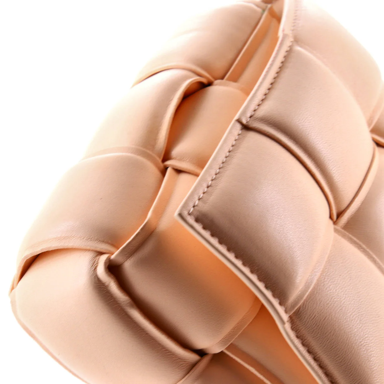 Cassette Crossbody Bag Padded Maxi Intrecciato Leather - Deep Luxury