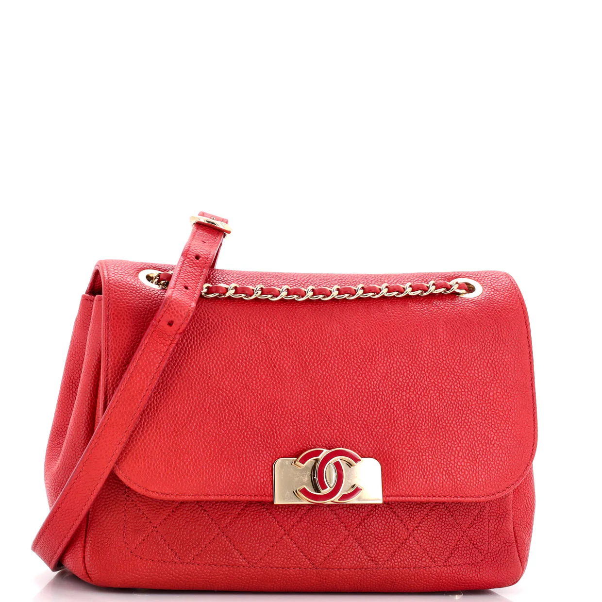 Data Center Back Pocket Flap Bag Caviar Medium - Deep Luxury