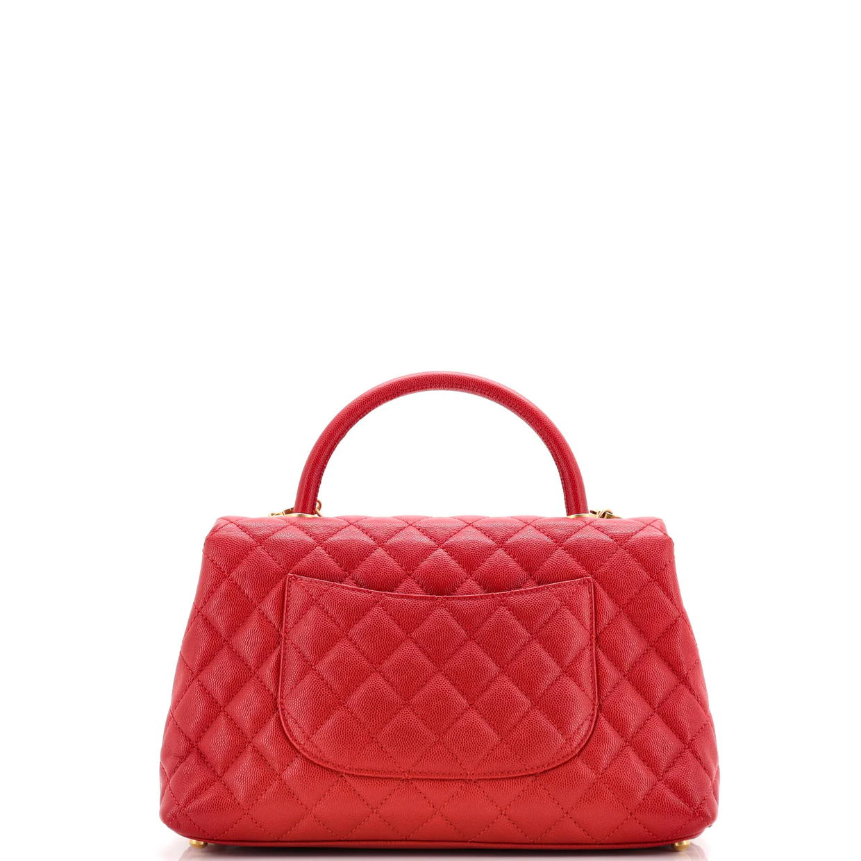 Coco Top Handle Bag Quilted Caviar Small - Deep Luxury