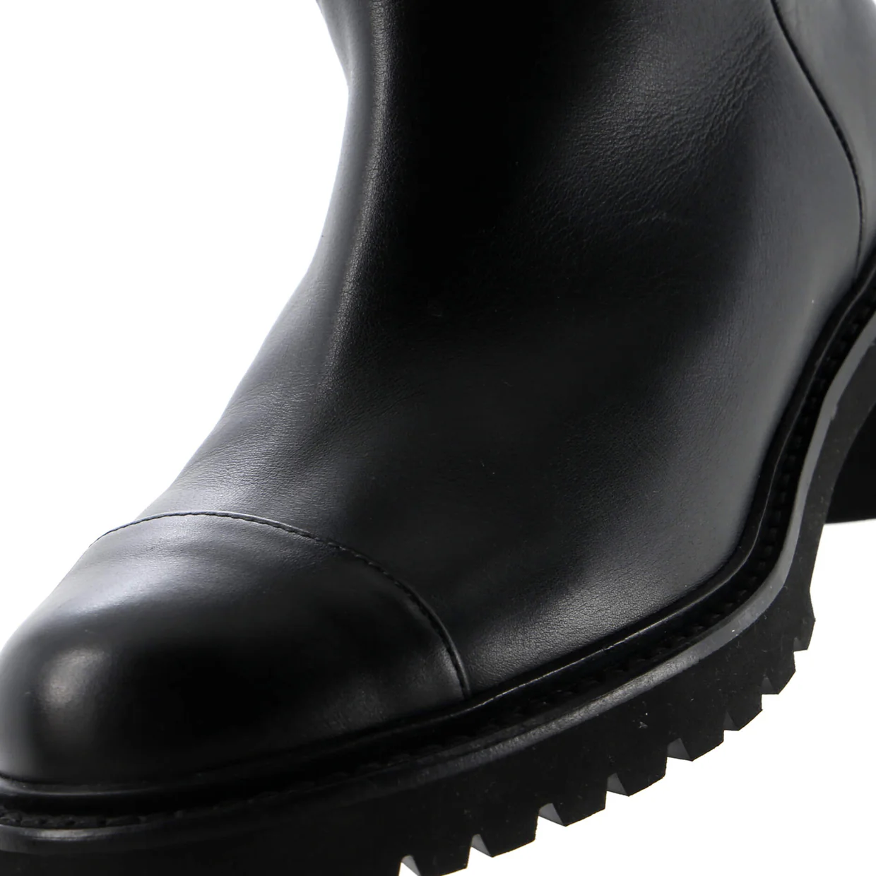Women's CC Logo Moto Boots Leather - Deep Luxury