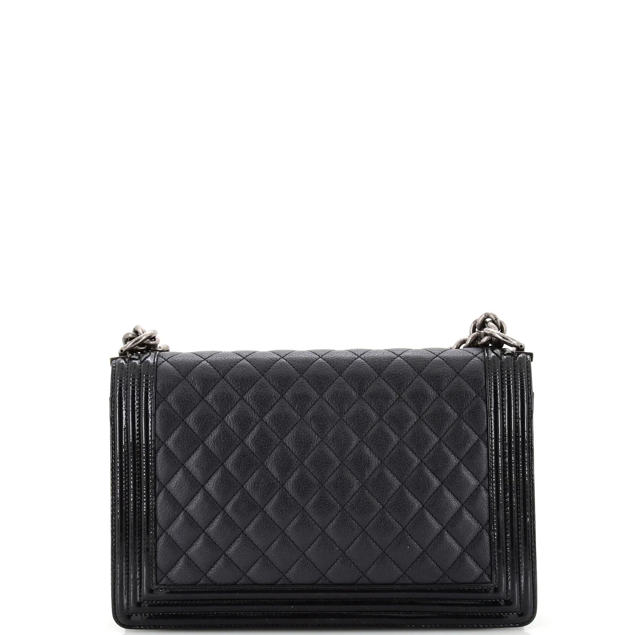 Boy Flap Bag Quilted Goatskin with Patent New Medium - Deep Luxury