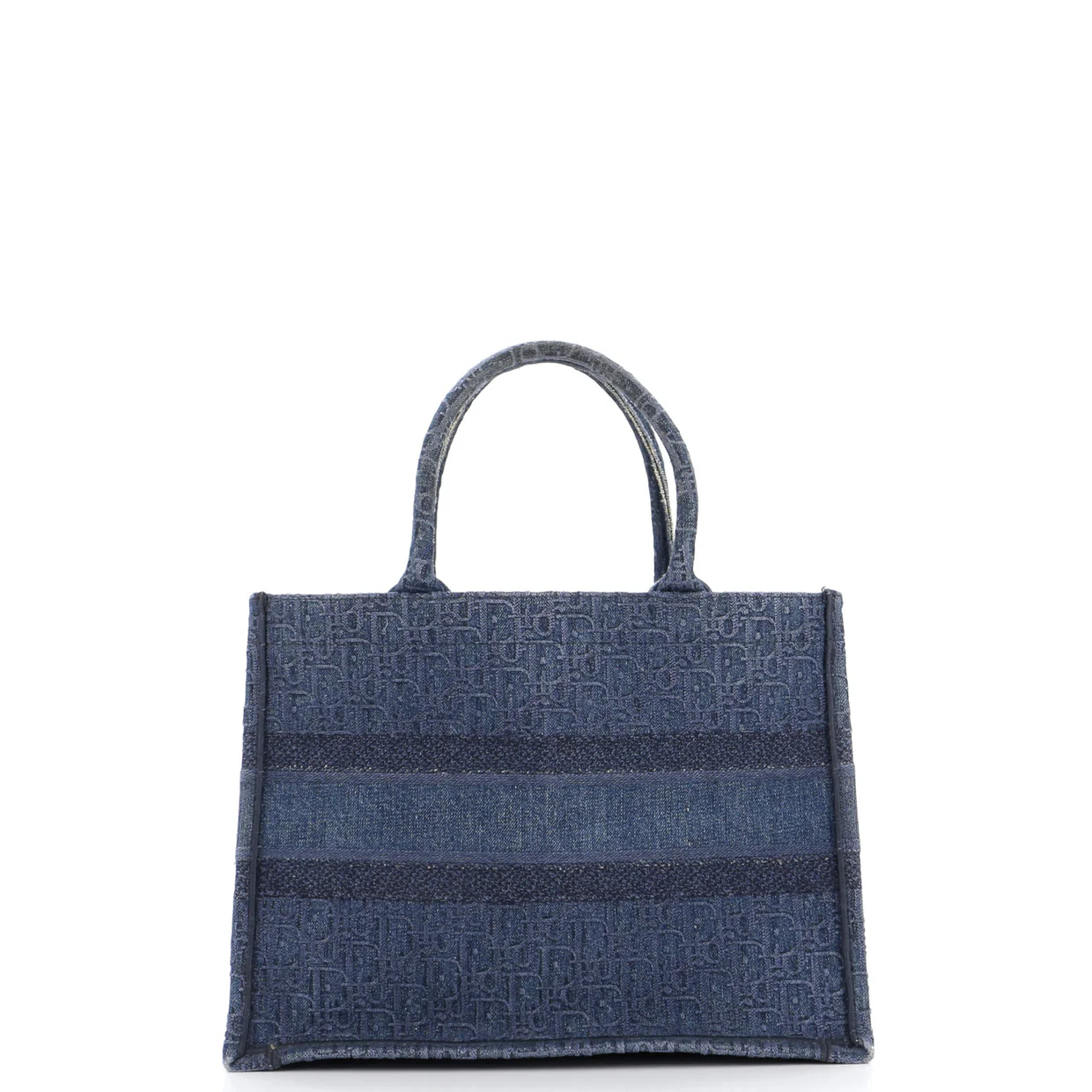 Book Tote Oblique Denim Small - Deep Luxury