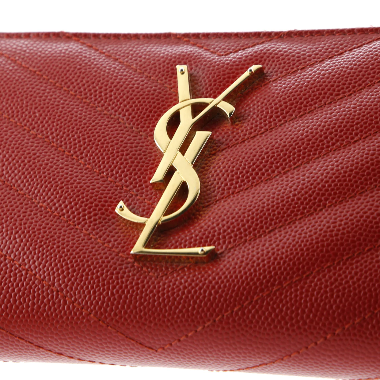 Classic Monogram Zip Around Wallet Matelasse Chevron Leather - Deep Luxury