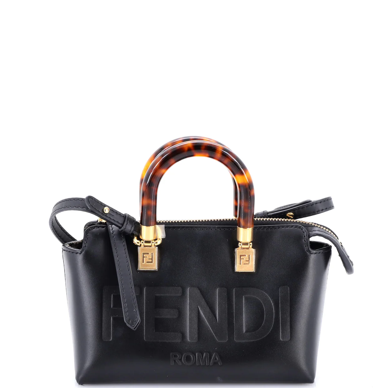 Logo By The Way Top Handle Bag Embossed Leather Mini - Deep Luxury
