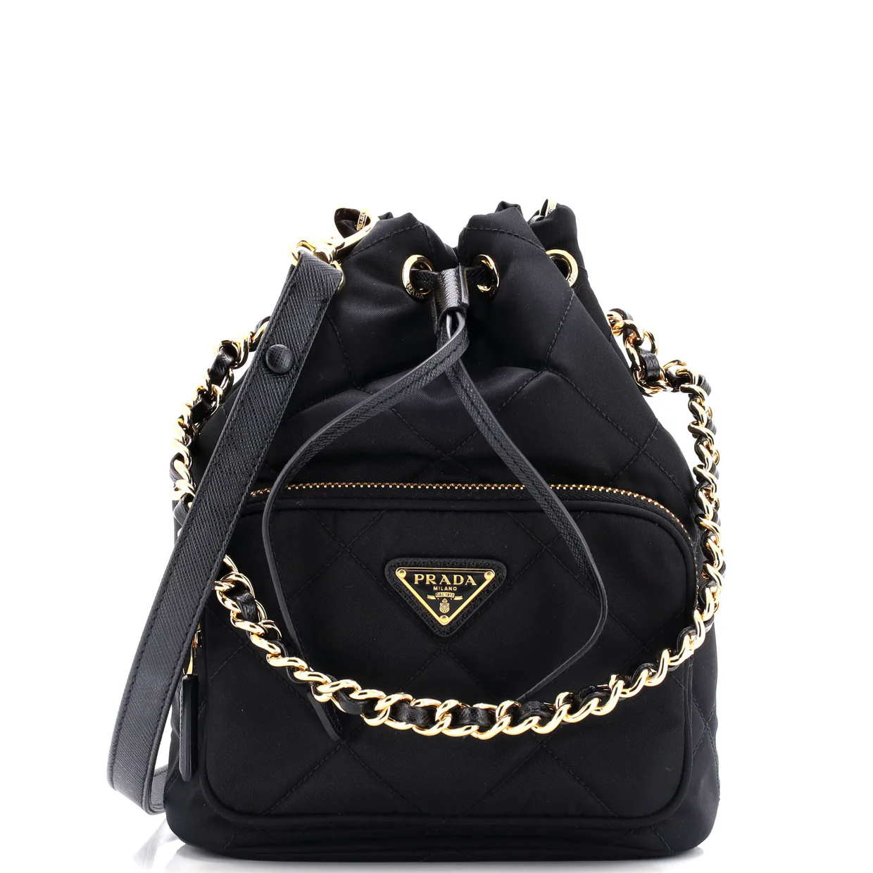 Re-Edition 1995 Drawstring Bucket Bag Quilted Re-Nylon Mini - Deep Luxury