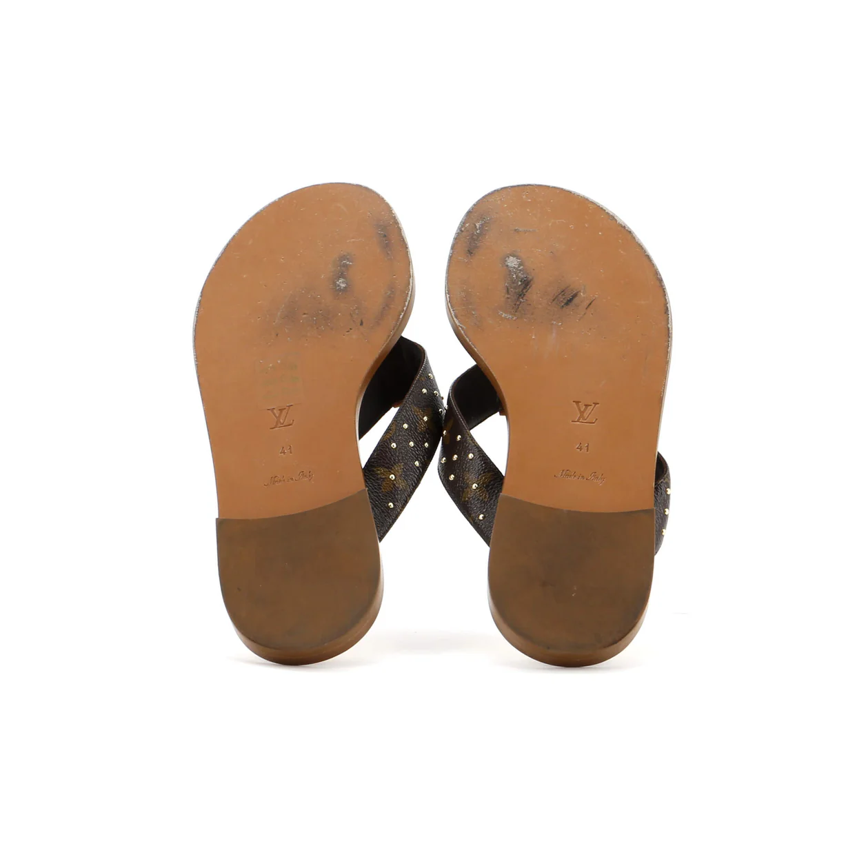Women's Sunny Flat Thong Sandals Monogram Canvas - Deep Luxury