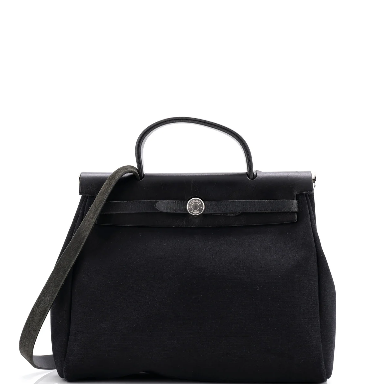 Herbag Toile and Leather PM - Deep Luxury