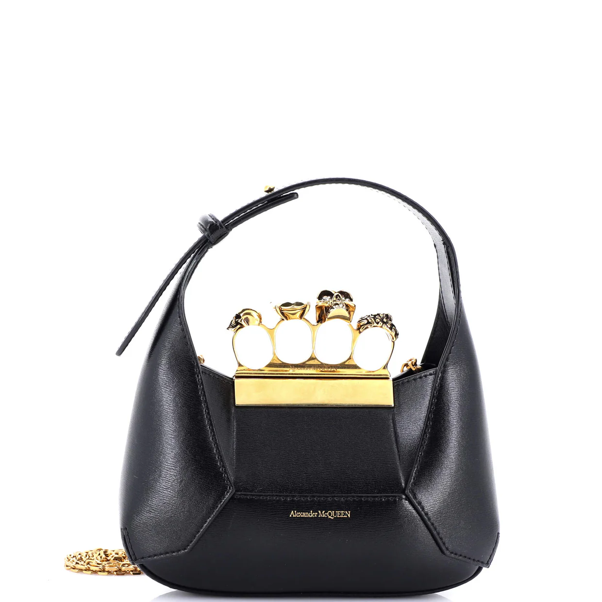Jewelled Hobo Leather Mini - Deep Luxury