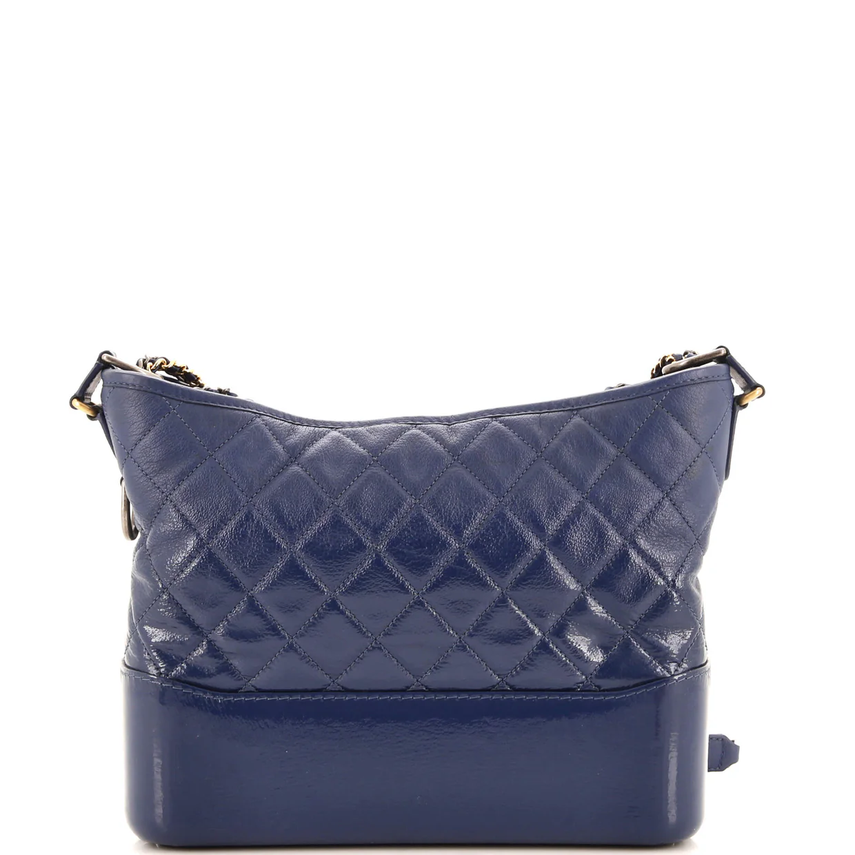 Gabrielle Hobo Quilted Goatskin and Patent Medium - Deep Luxury