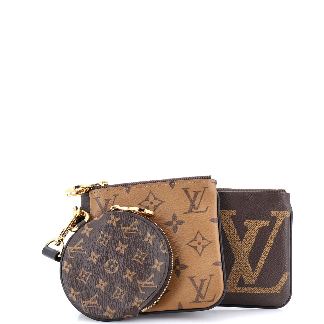 Trio Pouch Set Reverse Monogram Giant - Deep Luxury