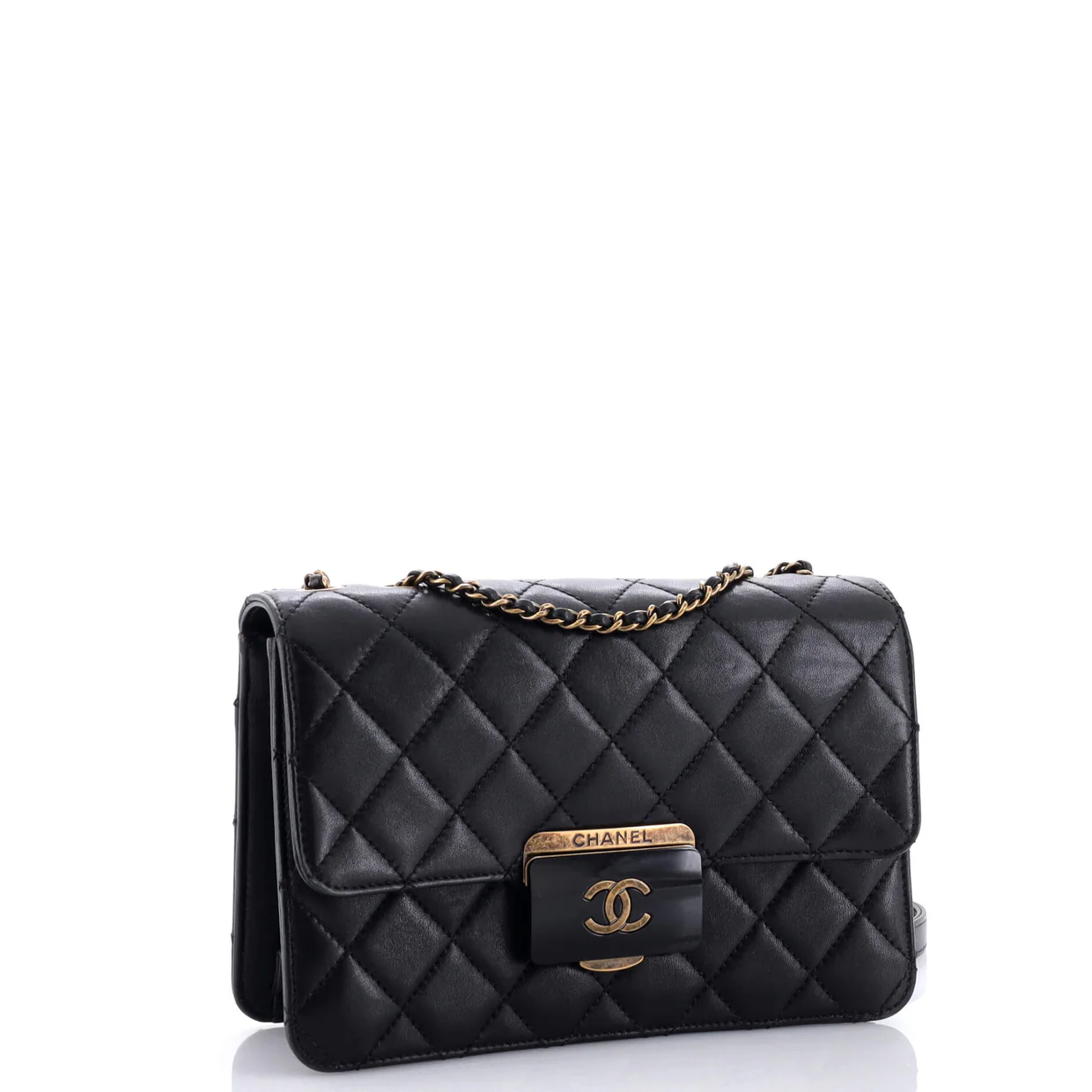Beauty Lock Flap Bag Quilted Sheepskin Small - Deep Luxury
