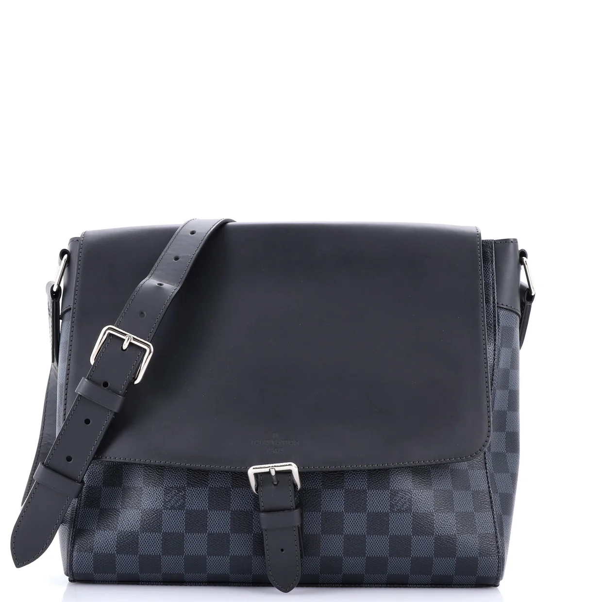 Newport Messenger Damier Cobalt MM - Deep Luxury