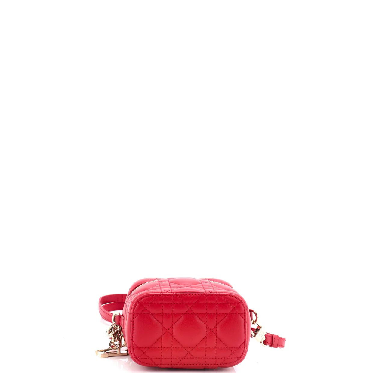 Lady Dior Vanity Case Cannage Quilt Lambskin Micro - Deep Luxury