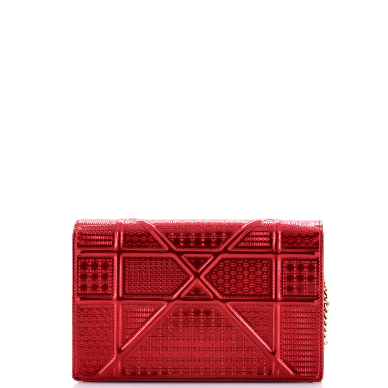 Diorama Wallet on Chain Cannage Embossed Calfskin - Deep Luxury