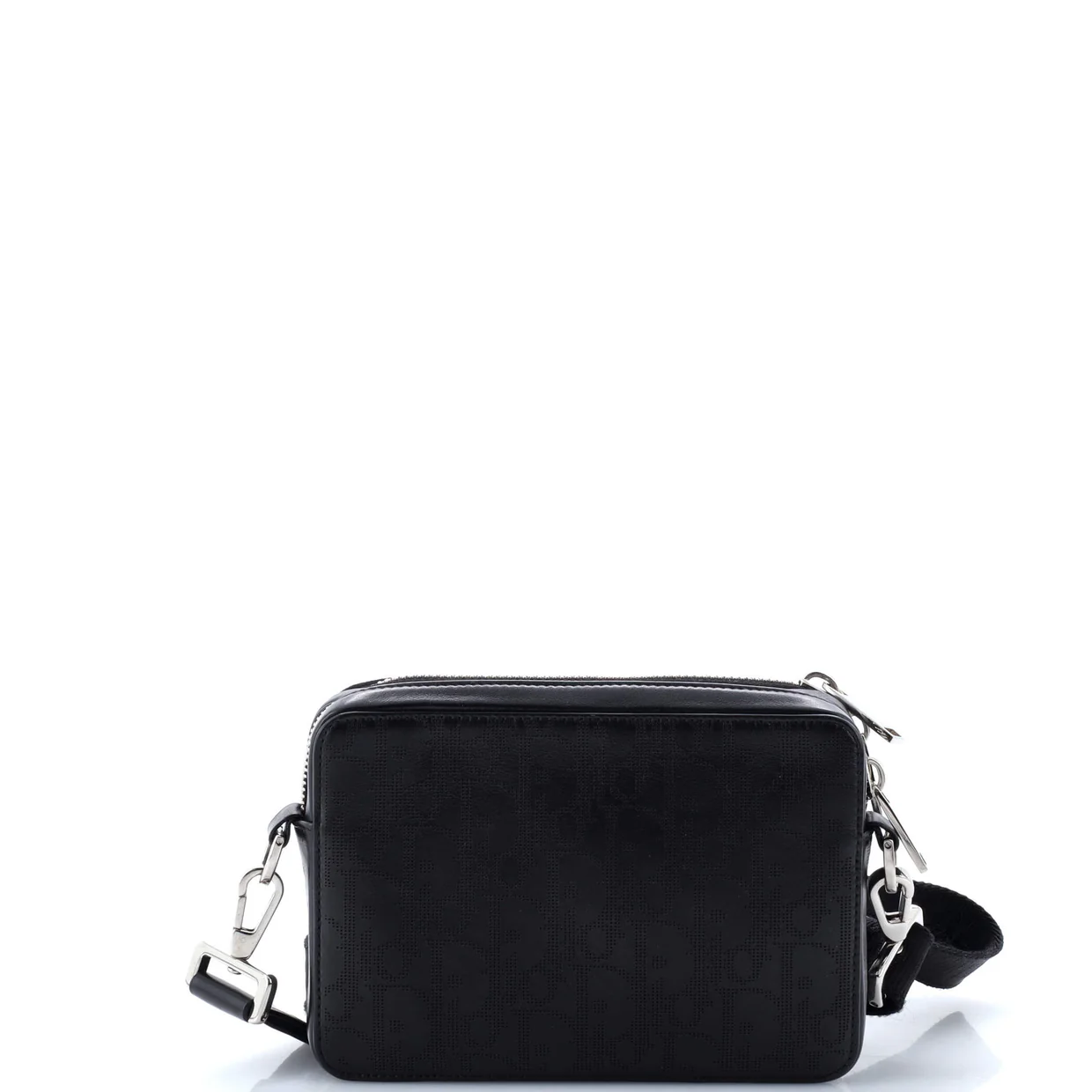 Double Zip Crossbody Pouch Oblique Galaxy Leather - Deep Luxury