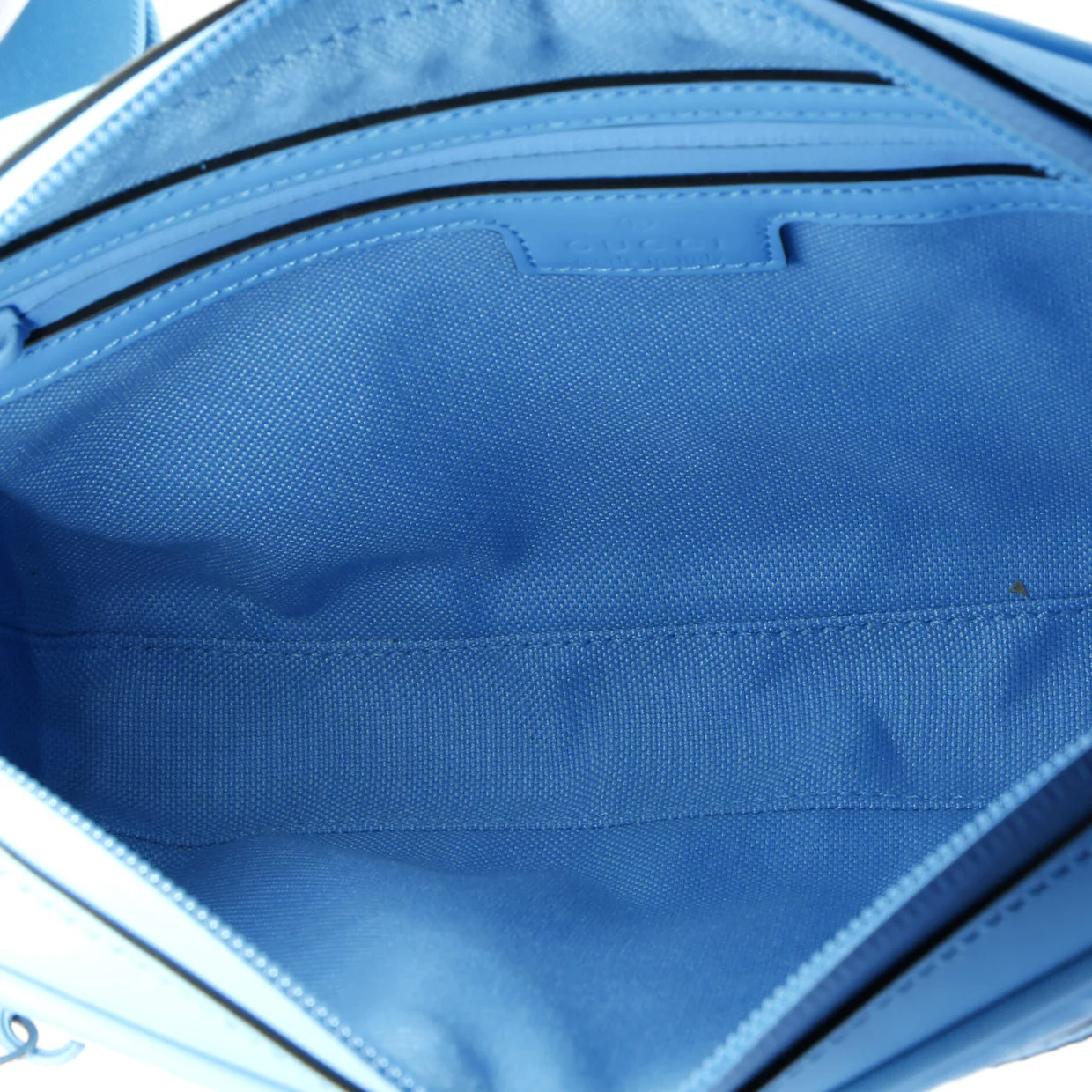 Front Zip Crossbody Bag GG Rubber Effect Leather Small - Deep Luxury