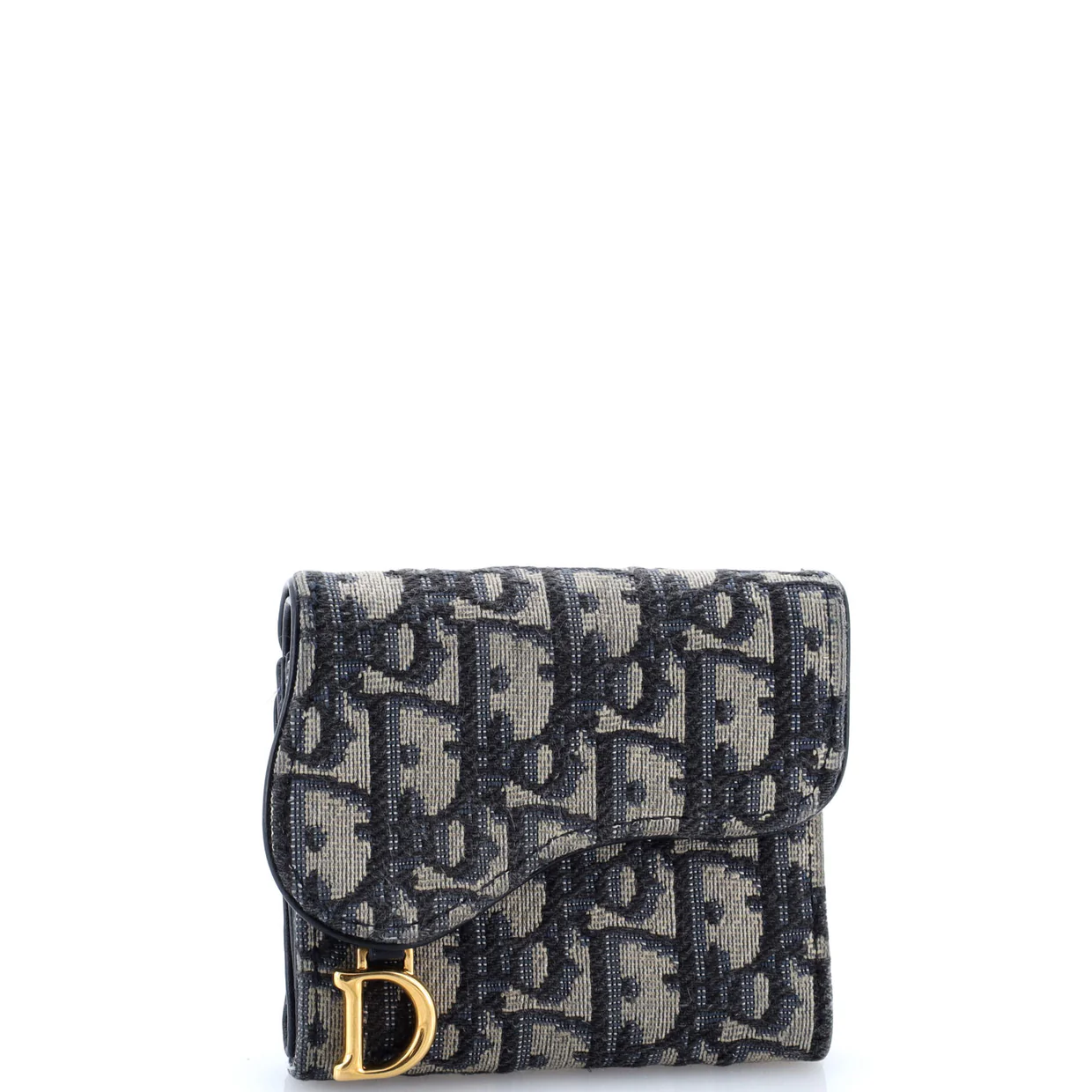 Saddle Flap Wallet Oblique Canvas Mini - Deep Luxury