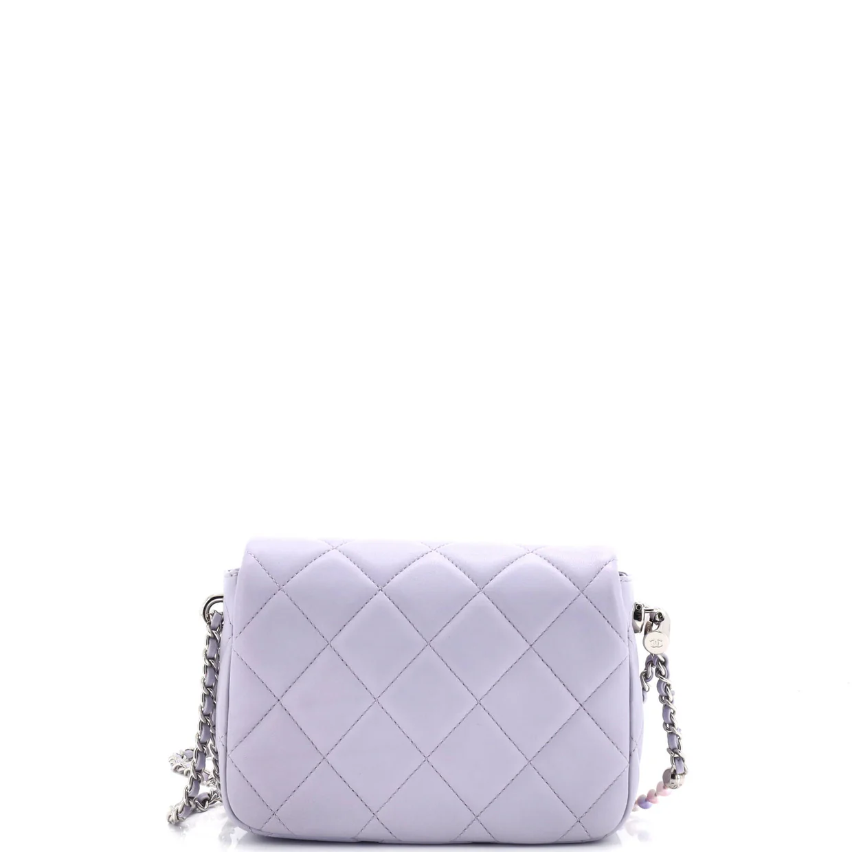 My Perfect Adjustable Chain Flap Bag Quilted Lambskin with Pearls Mini - Deep Luxury