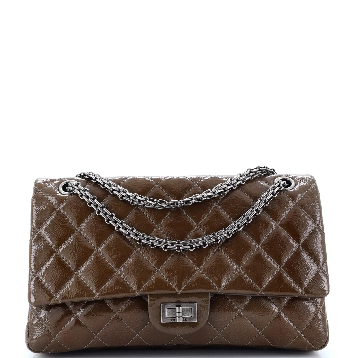 Reissue 2.55 Flap Bag Quilted Crinkled Patent 226 - Deep Luxury