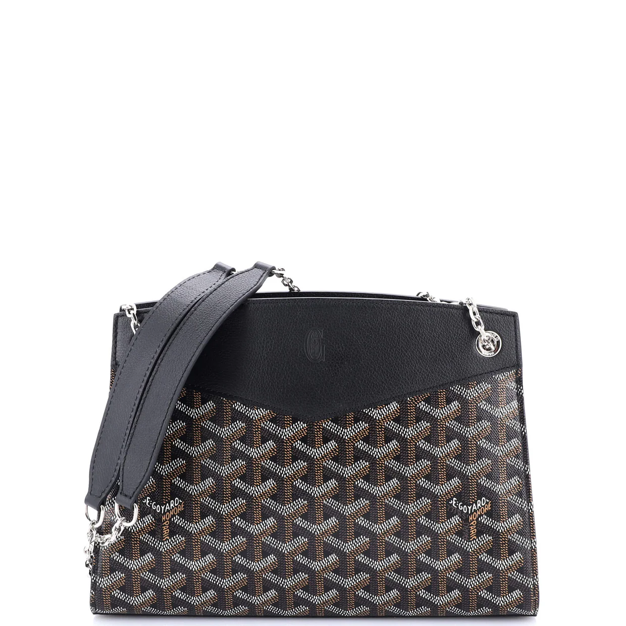 Structured Rouette Chain Shoulder Bag Coated Canvas PM - Deep Luxury