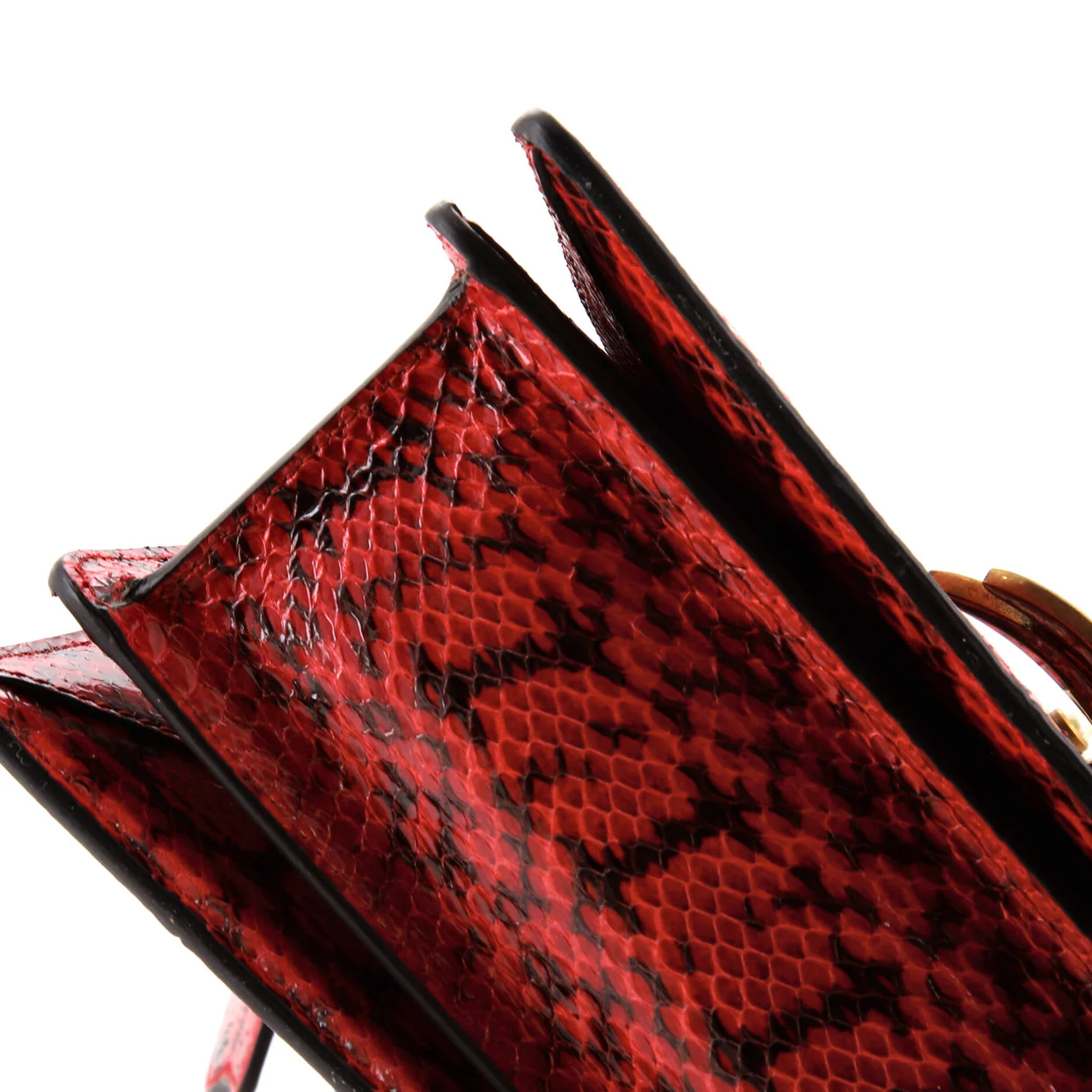 Queen Margaret Top Handle Bag Snakeskin Small - Deep Luxury