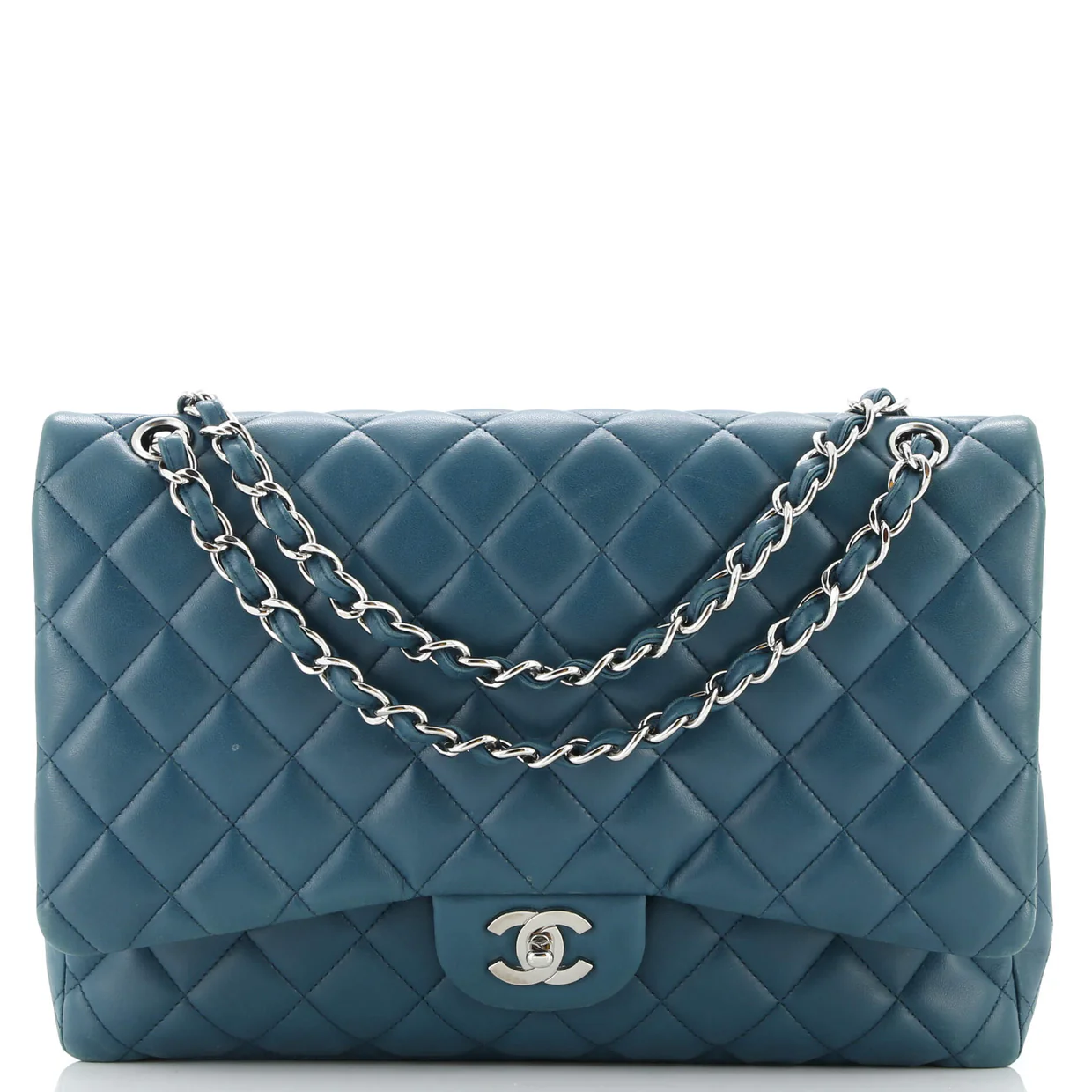 Classic Single Flap Bag Quilted Lambskin Maxi - Deep Luxury