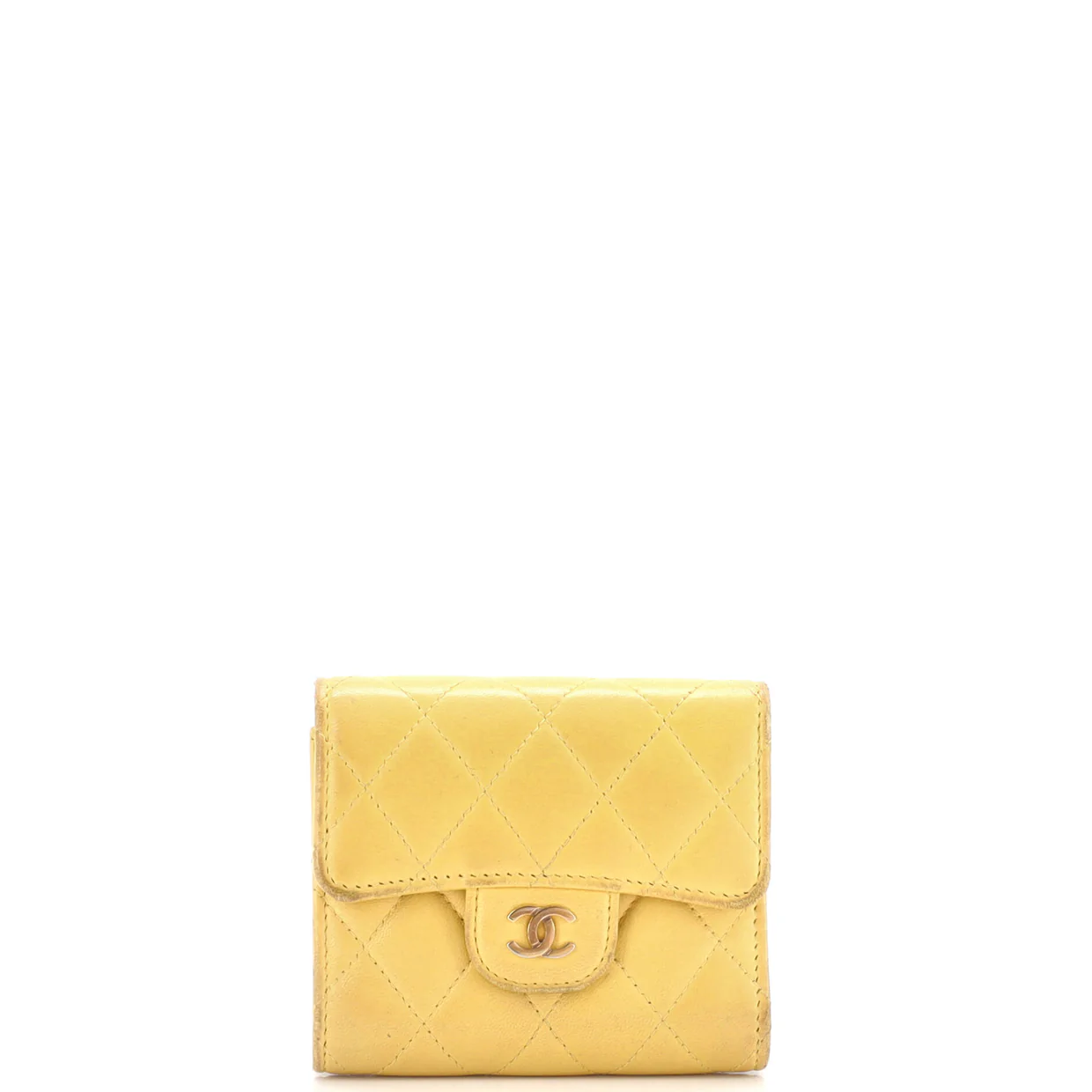 CC Compact Classic Flap Wallet Quilted Lambskin - Deep Luxury