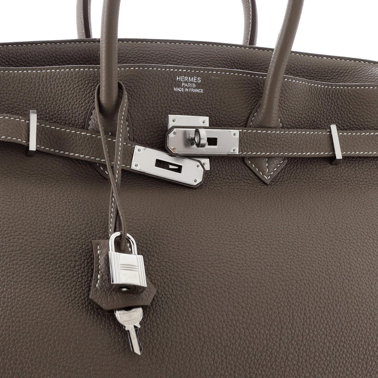 Birkin Handbag Grey Togo with Palladium Hardware 35 - Deep Luxury