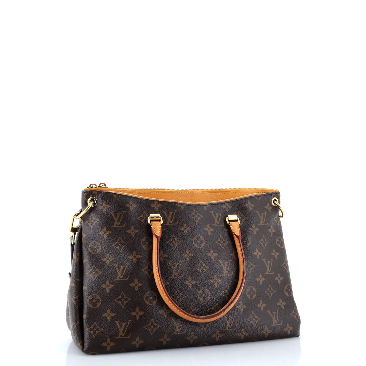 Pallas Tote Monogram Canvas with Leather - Deep Luxury