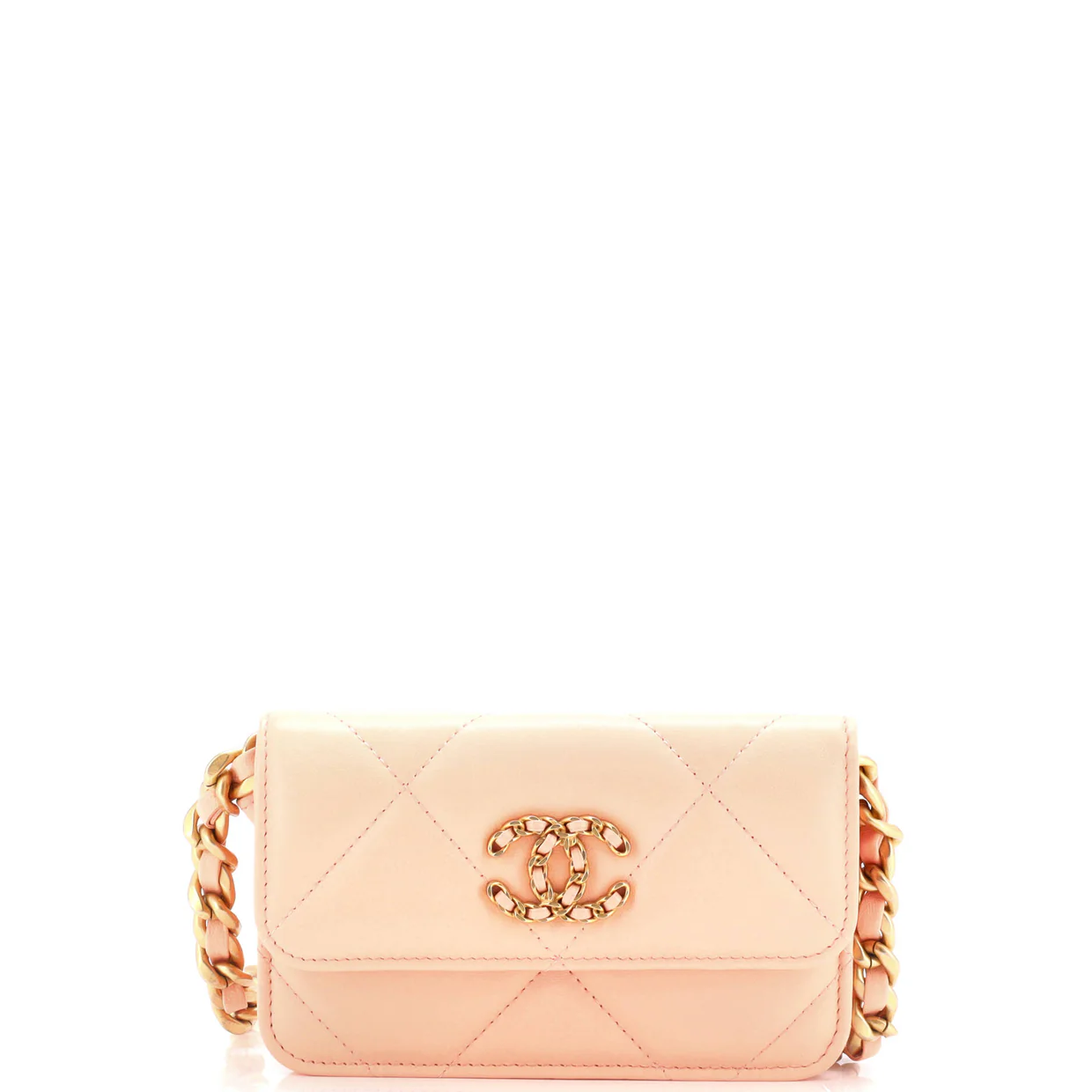 19 Clutch With Chain Quilted Lambskin - Deep Luxury