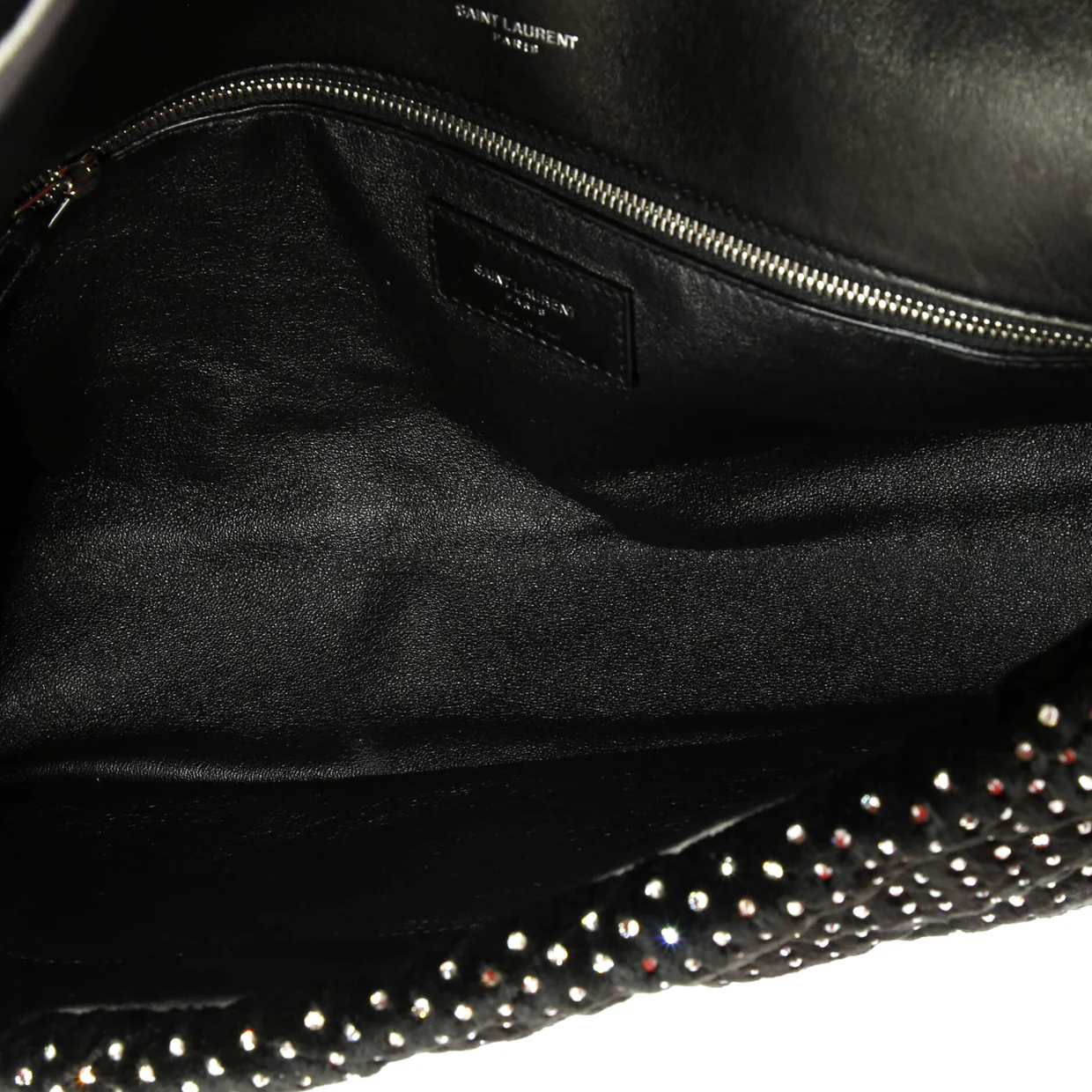 Sade Puffer Envelope Clutch Crystal Embellished Velvet Large - Deep Luxury