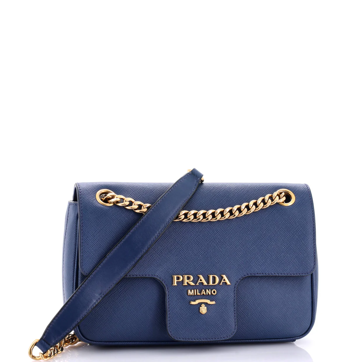 Pattina Flap Shoulder Bag Saffiano Leather Small - Deep Luxury