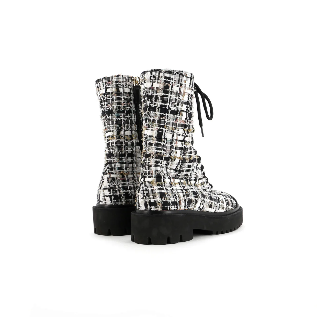 Women's Cap Toe Combat Boots Tweed - Deep Luxury