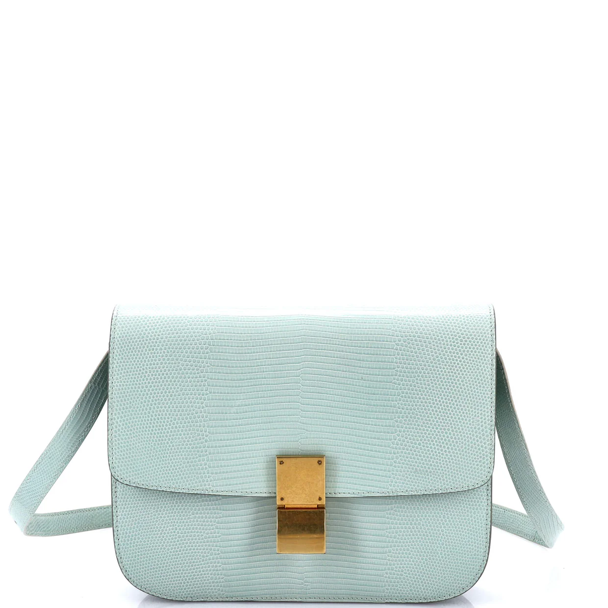 Classic Box Bag Lizard Medium - Deep Luxury