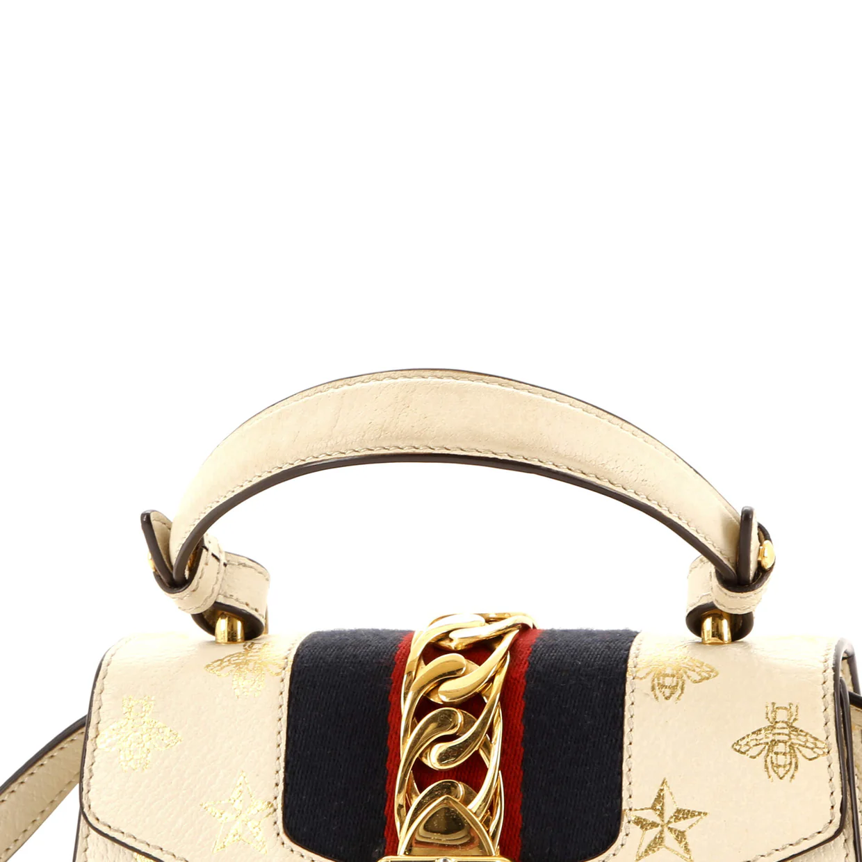Sylvie Top Handle Bag Printed Leather Mini - Deep Luxury