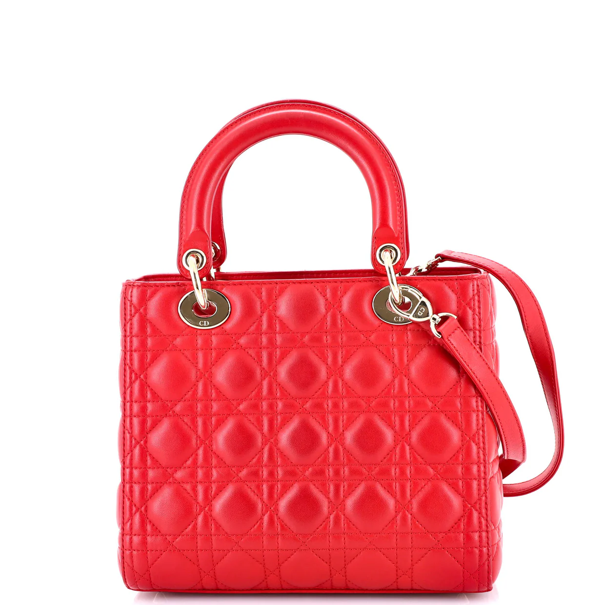 Lady Dior Bag Cannage Quilt Lambskin Medium - Deep Luxury