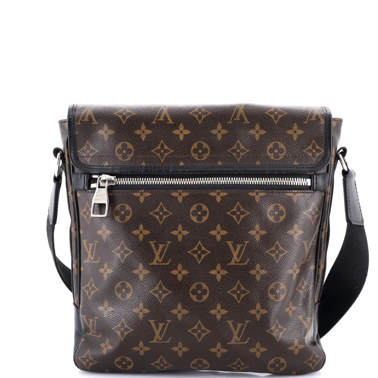 Bass Messenger Bag Macassar Monogram Canvas MM - Deep Luxury