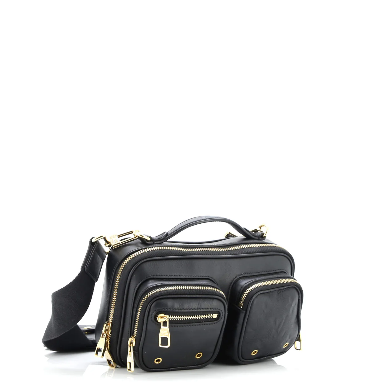 Utility Crossbody Bag Calfskin with Embossed Monogram Detail - Deep Luxury