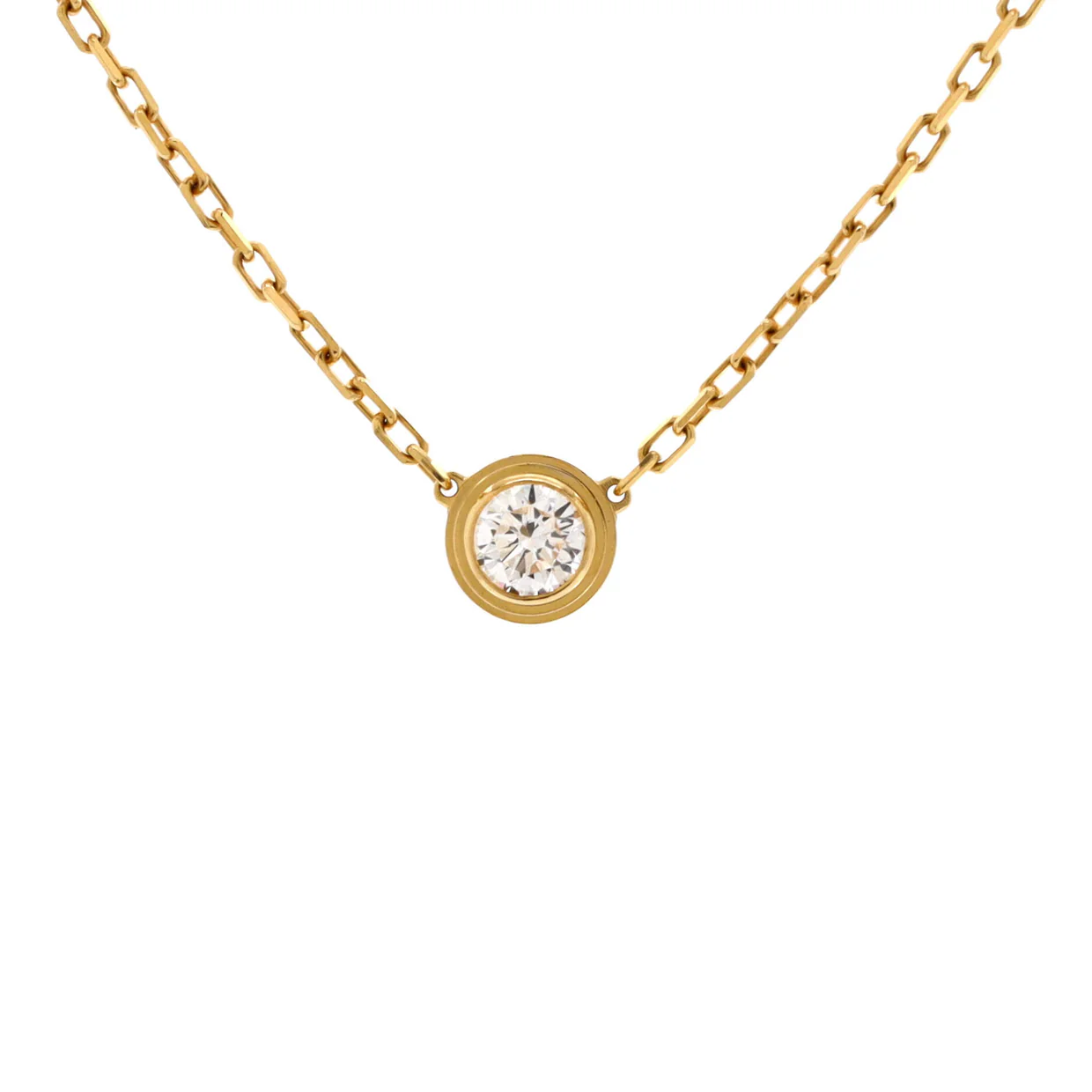D'Amour Pendant Necklace 18K Rose Gold with Diamond Large - Deep Luxury