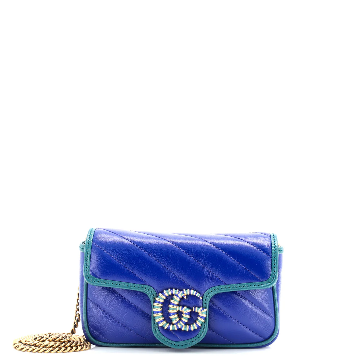GG Marmont Flap Bag Diagonal Quilted Leather Super Mini - Deep Luxury
