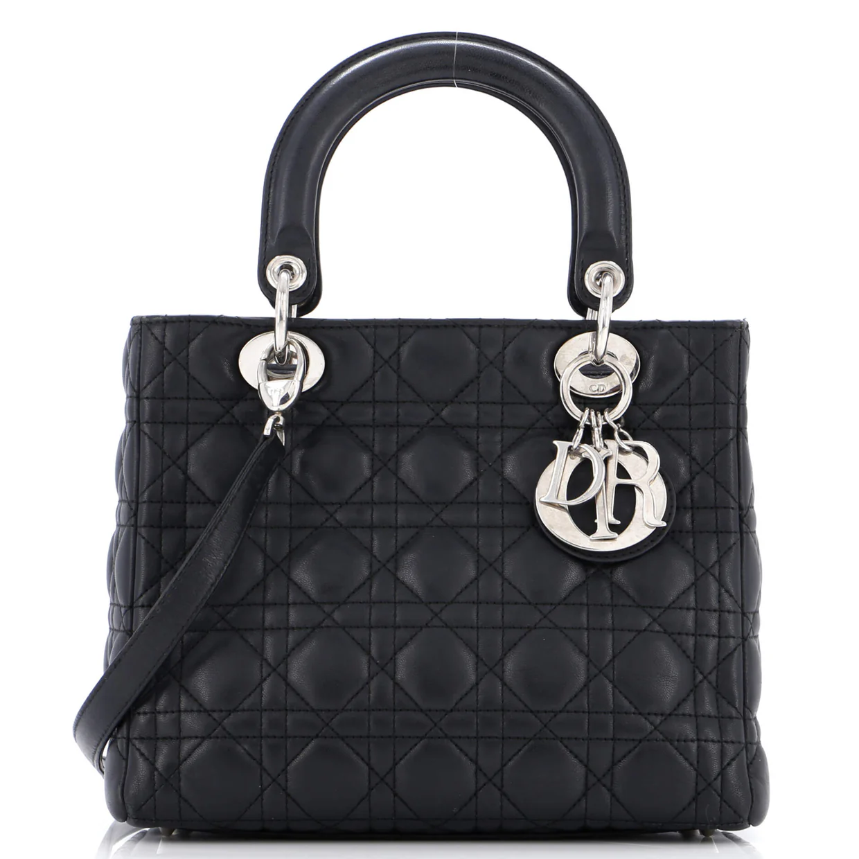 Lady Dior Bag Cannage Quilt Lambskin Medium - Deep Luxury