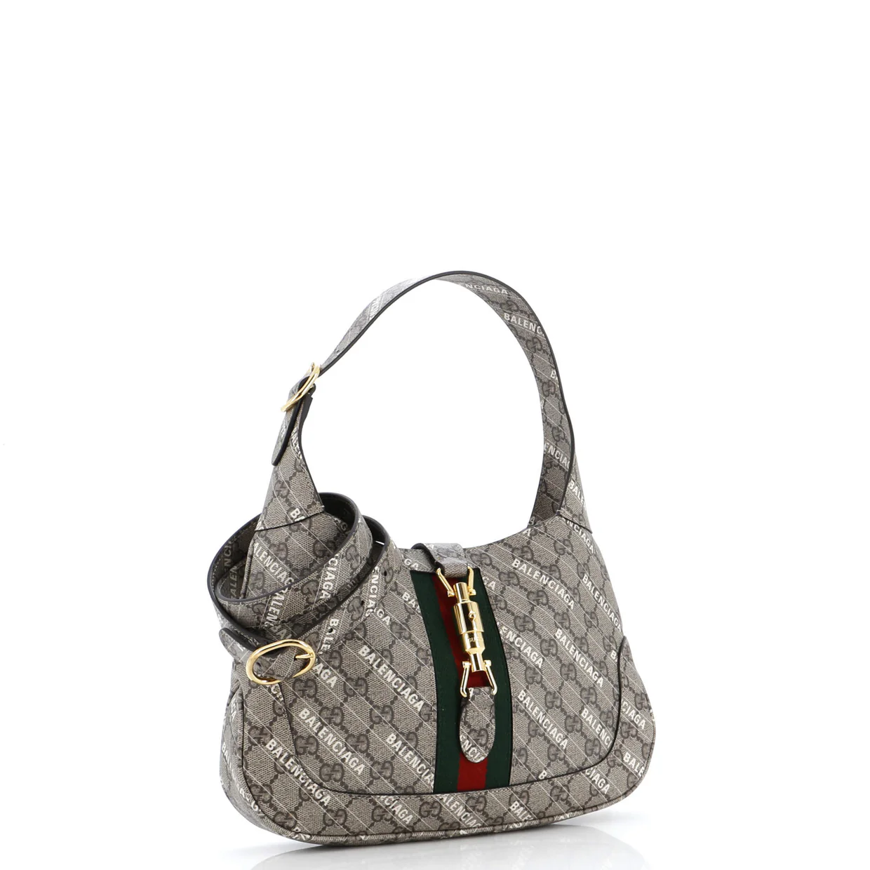 x Balenciaga The Hacker Project Jackie 1961 Hobo GG Coated Canvas Small - Deep Luxury