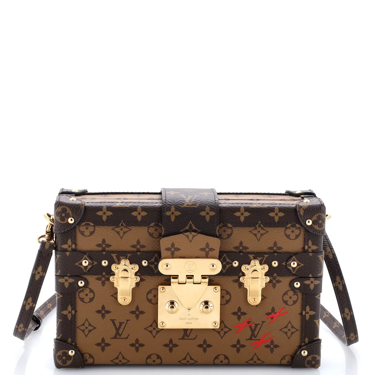 Petite Malle Handbag Reverse Monogram Canvas - Deep Luxury