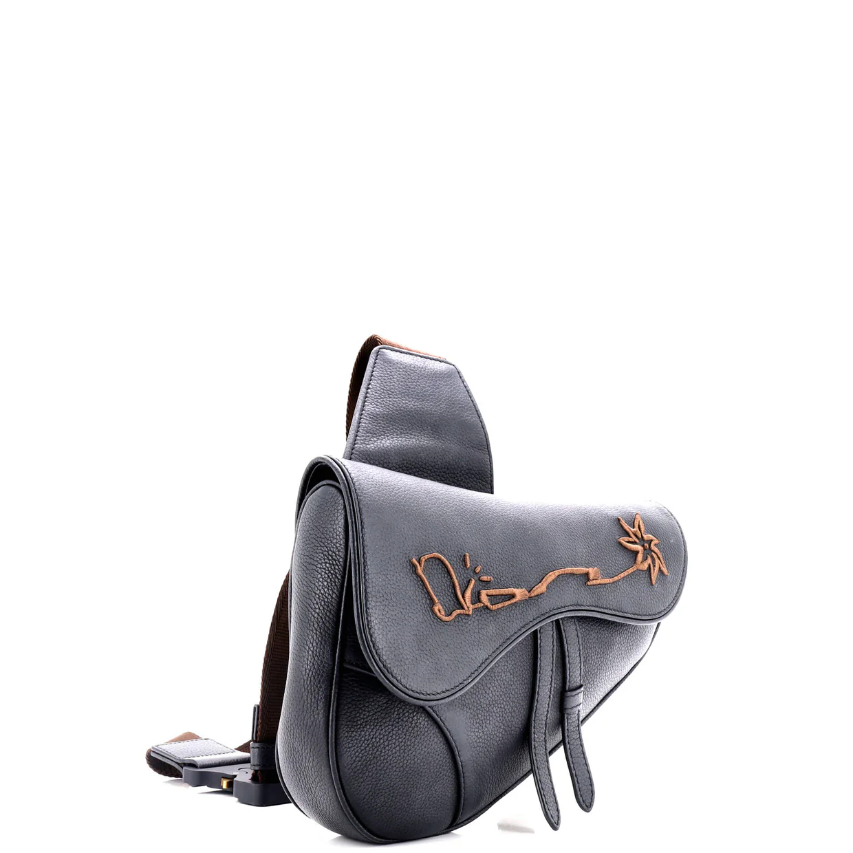 x Cactus Jack Saddle Crossbody Bag Embroidered Leather - Deep Luxury