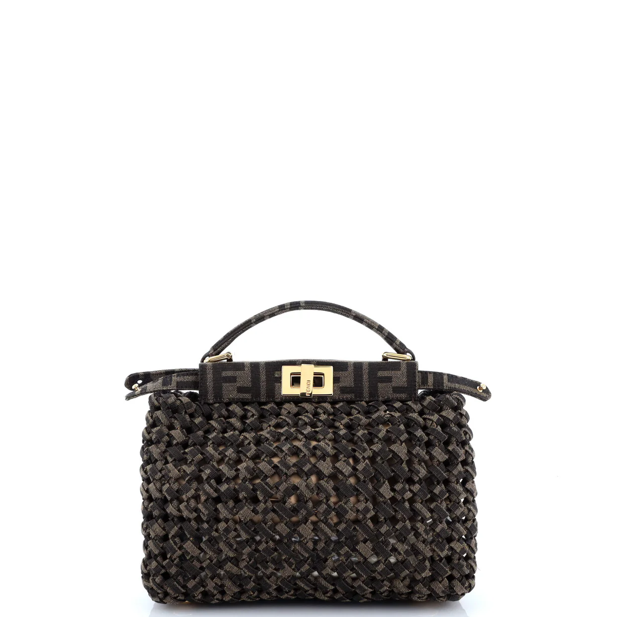 Peekaboo Bag Woven Zucca Canvas Mini - Deep Luxury