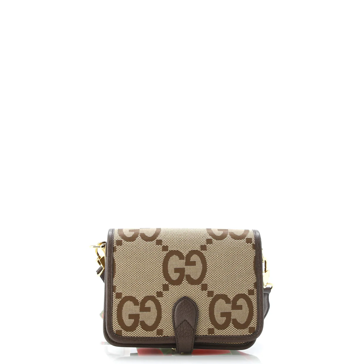 Buckle Messenger Bag Jumbo GG Canvas Small - Deep Luxury